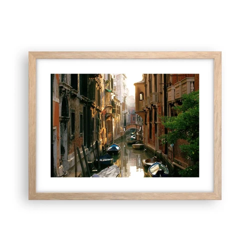 Poster in cornice rovere chiaro - Un angolo di Venezia - 40x30 cm