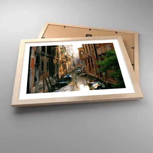 Poster in cornice rovere chiaro - Un angolo di Venezia - 40x30 cm