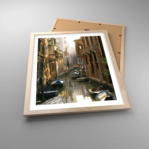 Poster in cornice rovere chiaro - Un angolo di Venezia - 40x50 cm