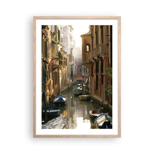 Poster in cornice rovere chiaro - Un angolo di Venezia - 50x70 cm