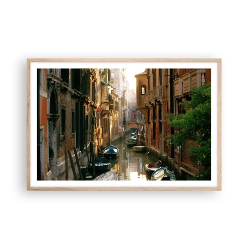 Poster in cornice rovere chiaro - Un angolo di Venezia - 91x61 cm