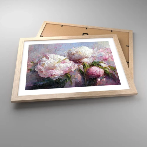 Poster in cornice rovere chiaro - Un bouquet pieno di vita - 40x30 cm