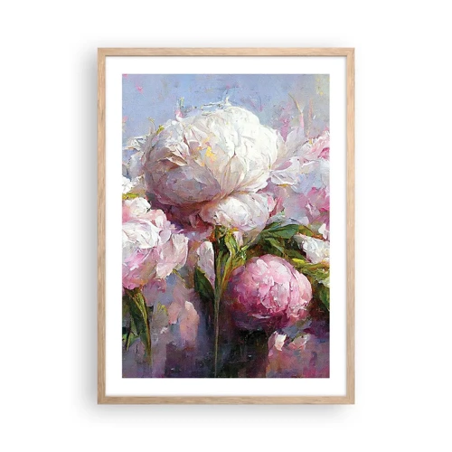 Poster in cornice rovere chiaro - Un bouquet pieno di vita - 50x70 cm