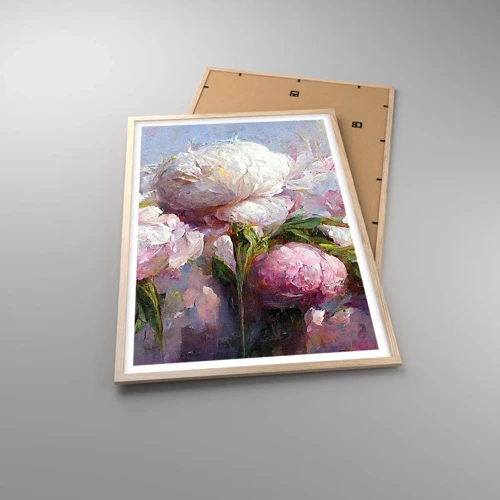 Poster in cornice rovere chiaro - Un bouquet pieno di vita - 61x91 cm