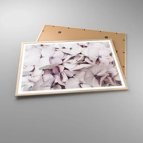Poster in cornice rovere chiaro - Un'alluvione di fiori - 100x70 cm
