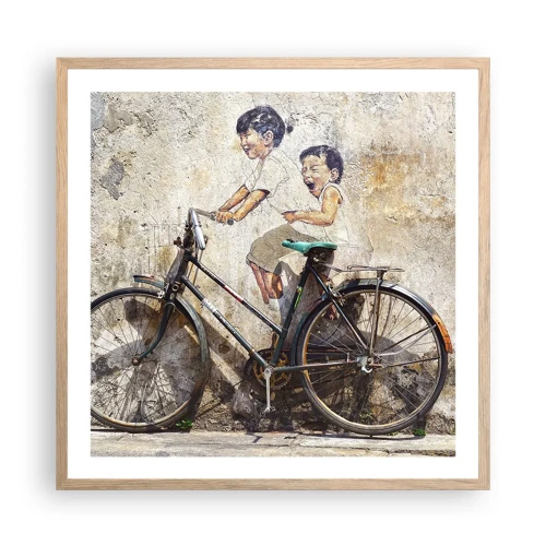 Poster in cornice rovere chiaro - Vero o falso? - 60x60 cm