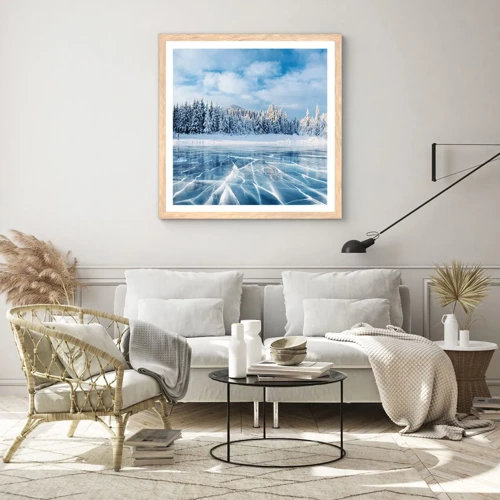 Poster in cornice rovere chiaro - Vista lucente e cristallina - 40x40 cm