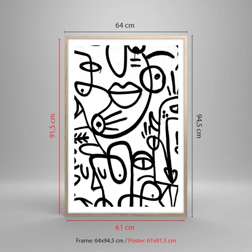 Poster in cornice rovere chiaro - Volti e miraggi - 61x91 cm