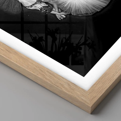 Poster in cornice rovere chiaro - Yin e yang -  equilibrio ideale - 40x30 cm