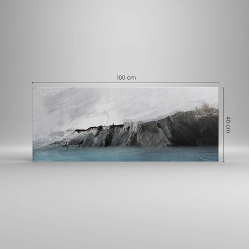 Quadro su tela - Stampe su Tela - Acqua-terra: lo scontro degli elementi - 100x40 cm