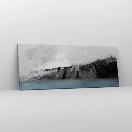 Quadro su tela - Stampe su Tela - Acqua-terra: lo scontro degli elementi - 100x40 cm