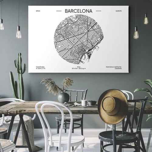 Quadro su tela - Stampe su Tela - Anatomia di Barcellona - 70x50 cm