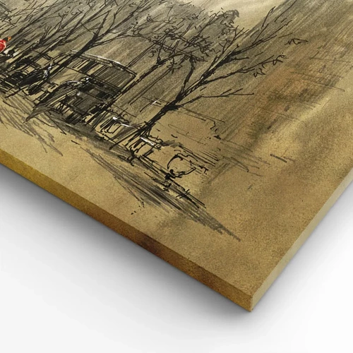 Quadro su tela - Stampe su Tela - Appuntamento nella nebbia di Londra  - 100x70 cm