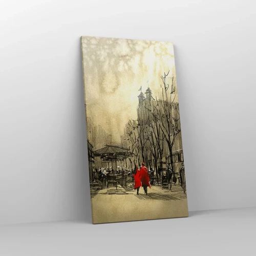 Quadro su tela - Stampe su Tela - Appuntamento nella nebbia di Londra  - 45x80 cm