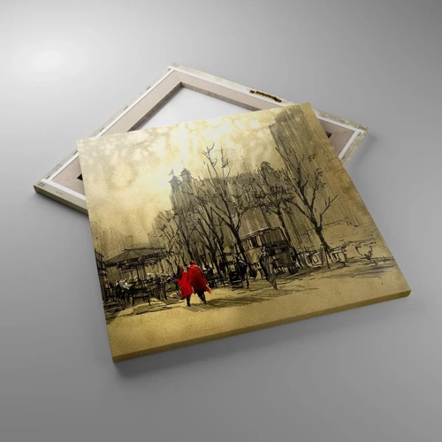 Quadro su tela - Stampe su Tela - Appuntamento nella nebbia di Londra  - 50x50 cm