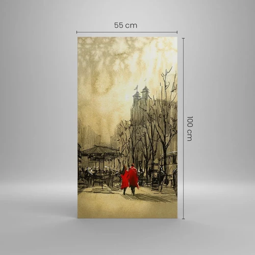 Quadro su tela - Stampe su Tela - Appuntamento nella nebbia di Londra  - 55x100 cm