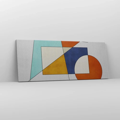 Quadro su tela - Stampe su Tela - Astrazione: gioco modernista - 100x40 cm