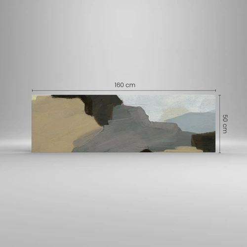 Quadro su tela - Stampe su Tela - Astrazione: il crocevia del grigio - 160x50 cm