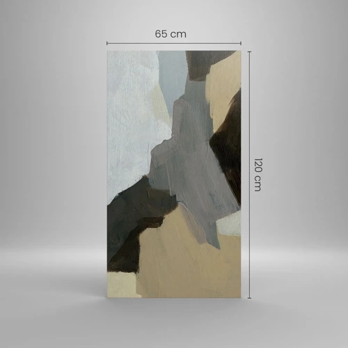 Quadro su tela - Stampe su Tela - Astrazione: il crocevia del grigio - 65x120 cm