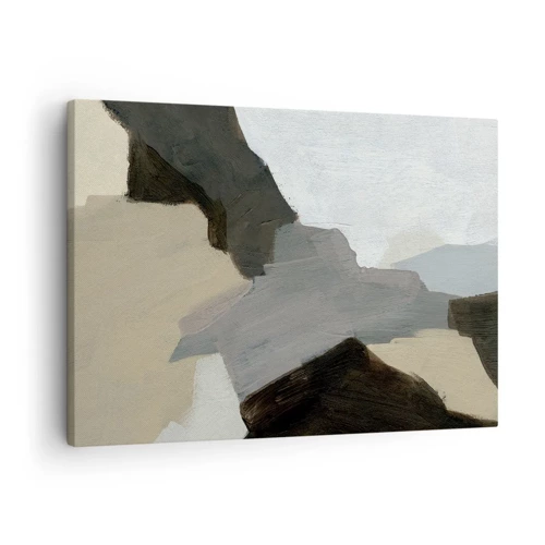 Quadro su tela - Stampe su Tela - Astrazione: il crocevia del grigio - 70x50 cm