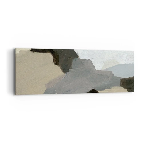 Quadro su tela - Stampe su Tela - Astrazione: il crocevia del grigio - 90x30 cm