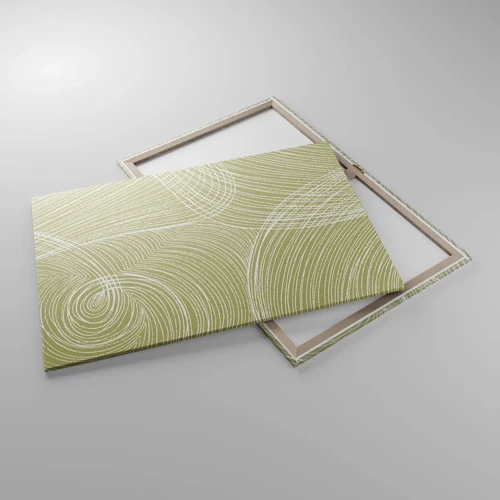 Quadro su tela - Stampe su Tela - Astrazione intricata in bianco - 100x70 cm