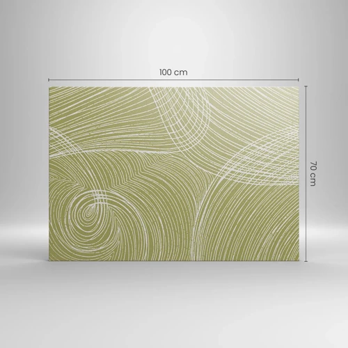 Quadro su tela - Stampe su Tela - Astrazione intricata in bianco - 100x70 cm