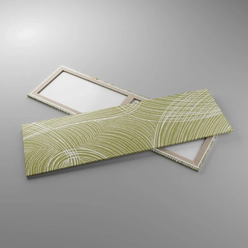 Quadro su tela - Stampe su Tela - Astrazione intricata in bianco - 160x50 cm