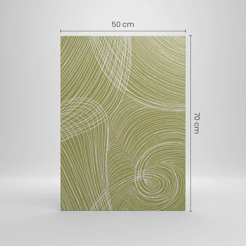 Quadro su tela - Stampe su Tela - Astrazione intricata in bianco - 50x70 cm