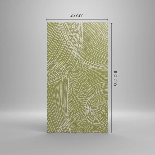 Quadro su tela - Stampe su Tela - Astrazione intricata in bianco - 55x100 cm