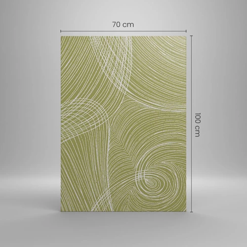 Quadro su tela - Stampe su Tela - Astrazione intricata in bianco - 70x100 cm
