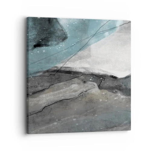 Quadro su tela - Stampe su Tela - Astrazione: rocce e ghiaccio - 30x30 cm