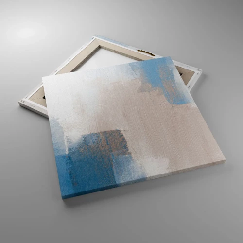 Quadro su tela - Stampe su Tela - Astrazione rosa coperta dal blu - 50x50 cm