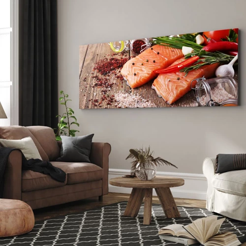 Quadro su tela - Stampe su Tela - Avventura norvegese in cucina - 120x50 cm