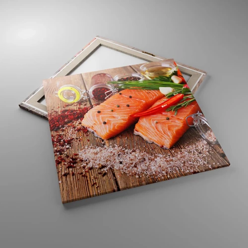 Quadro su tela - Stampe su Tela - Avventura norvegese in cucina - 70x70 cm