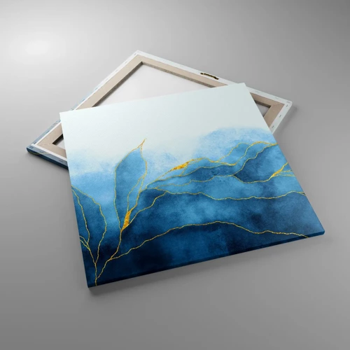 Quadro su tela - Stampe su Tela - Blu nell'oro - 70x70 cm