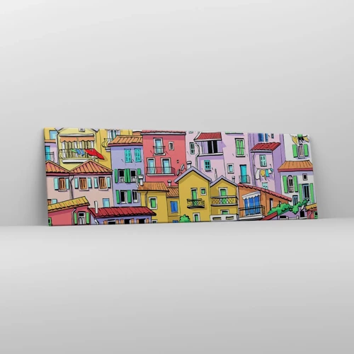 Quadro su tela - Stampe su Tela - Città allegra - 160x50 cm