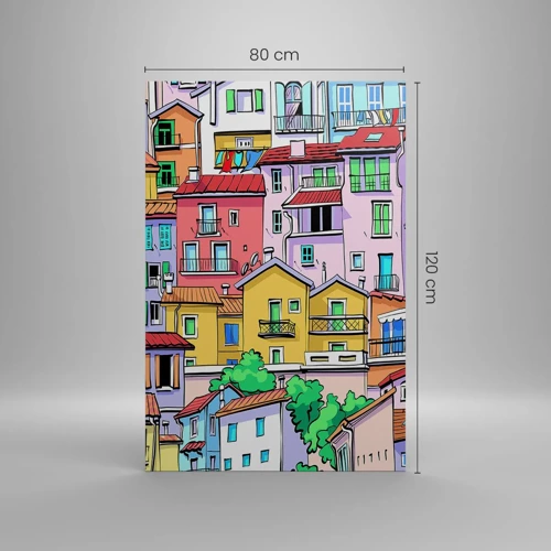 Quadro su tela - Stampe su Tela - Città allegra - 80x120 cm