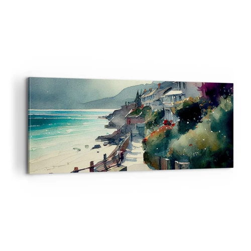 Quadro su tela - Stampe su Tela - Cittadina mediterranea - 100x40 cm