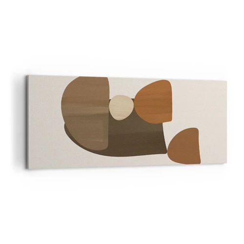 Quadro su tela - Stampe su Tela - Composizione in marrone - 100x40 cm