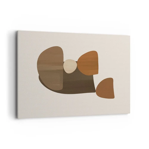 Quadro su tela - Stampe su Tela - Composizione in marrone - 120x80 cm