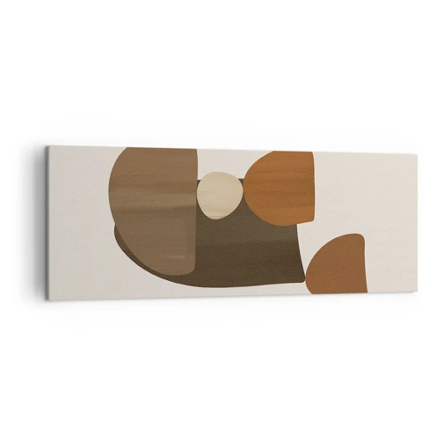 Quadro su tela - Stampe su Tela - Composizione in marrone - 140x50 cm