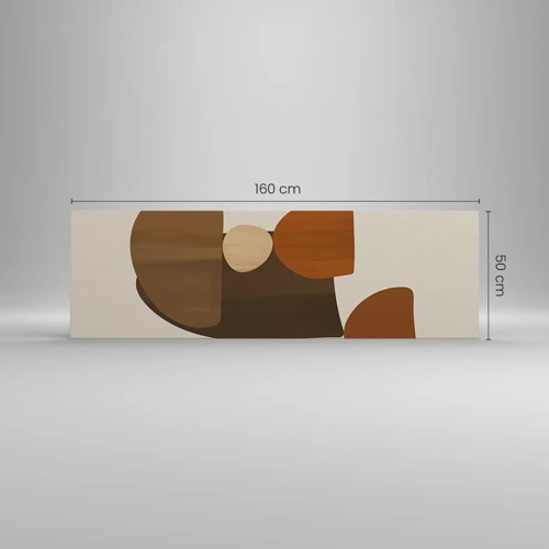 Quadro su tela - Stampe su Tela - Composizione in marrone - 160x50 cm
