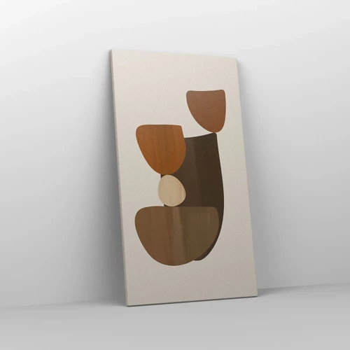 Quadro su tela - Stampe su Tela - Composizione in marrone - 45x80 cm