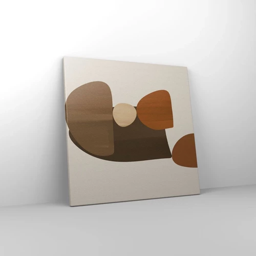 Quadro su tela - Stampe su Tela - Composizione in marrone - 50x50 cm