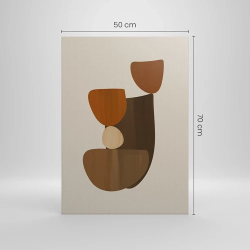 Quadro su tela - Stampe su Tela - Composizione in marrone - 50x70 cm