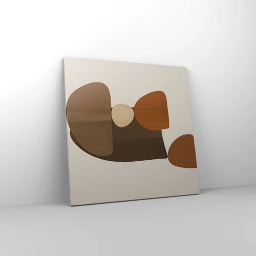 Quadro su tela - Stampe su Tela - Composizione in marrone - 60x60 cm