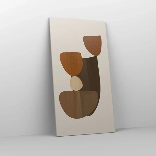 Quadro su tela - Stampe su Tela - Composizione in marrone - 65x120 cm