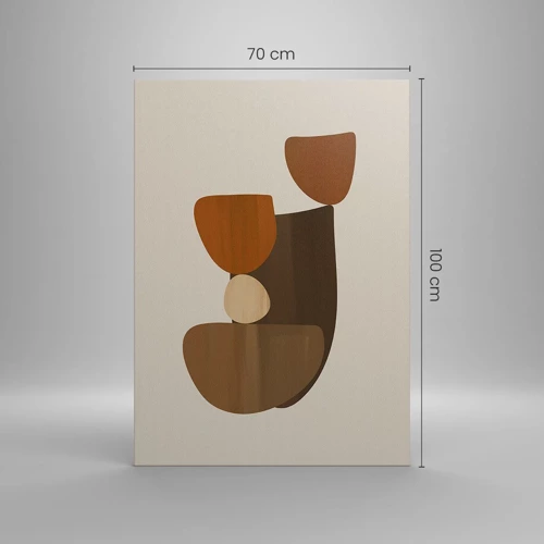 Quadro su tela - Stampe su Tela - Composizione in marrone - 70x100 cm