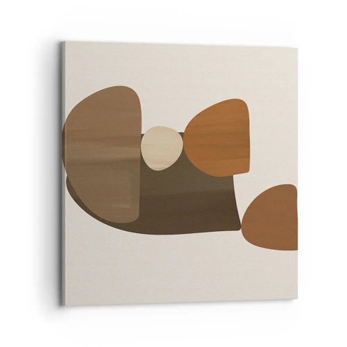 Quadro su tela - Stampe su Tela - Composizione in marrone - 70x70 cm